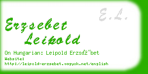 erzsebet leipold business card